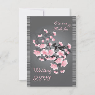 Invitación Flor de cerezo (Sakura) RSVP