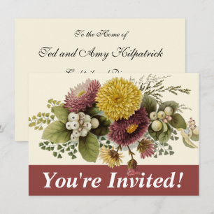 Invitación Flor de crisantemo Flor Flor Floral