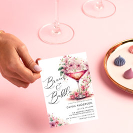Invitación Flor de ducha de novias brunch y bubbly