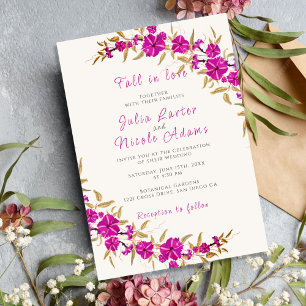 Invitación Flor de enredadera de trompeta salvaje púrpura Jar