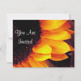 Invitación Flor De Flor De Girasol Dorado Está Invitado