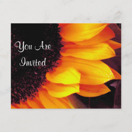 Invitación Flor De Flor De Girasol Dorado Está Invitado
