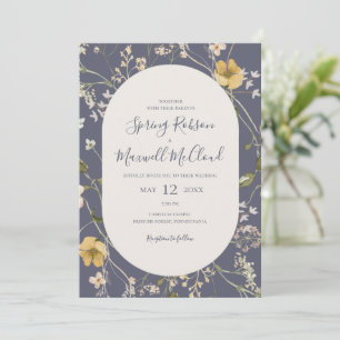 Invitación Flor De Flor Silvestre De Primavera Polvoriento Mo