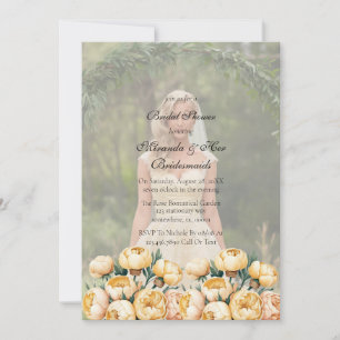 Invitación Flor de flores de flores de color amarillo y mante