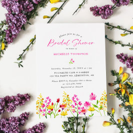 Invitación Flor de flores silvestres ducha de novia Boho eleg