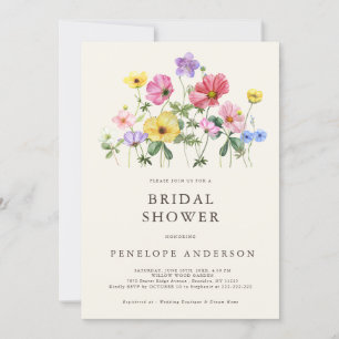 Invitación Flor de flores silvestres Moda rústica Floral Boho