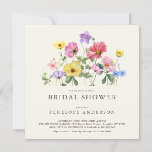 Invitación Flor de flores silvestres Moda rústica Floral Boho