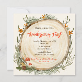 Invitación Flor de flores silvestres para la caída rusa