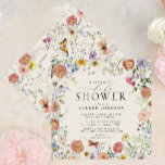 Invitación Flor de flores silvestres presionadas acuarela Flo<br><div class="desc">¿Estás buscando una invitación especial para celebrar tu próxima ducha de bebé? ¡Inspirate en la belleza de la naturaleza y elige nuestra invitación a la ducha con flores silvestres! Con este diseño, hemos tomado nuestro amor por las flores prensadas y lo hemos combinado con un elegante tipo de caligrafía moderna...</div>