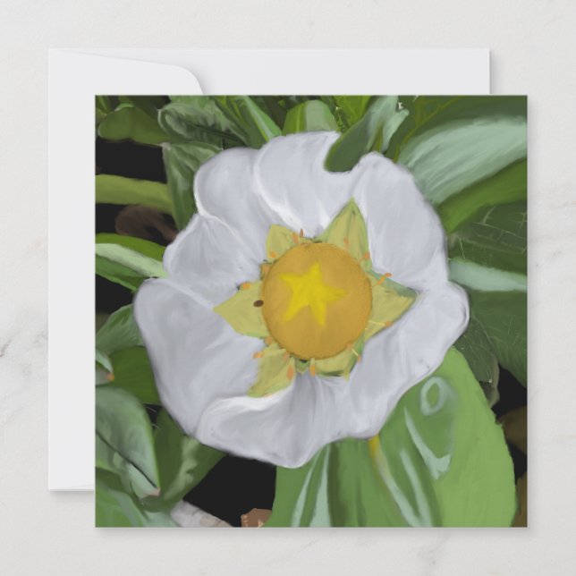 Invitación Flor de fresa (Anverso)
