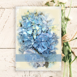 Invitación Flor de Hortensia Azul Brunch Post Boda