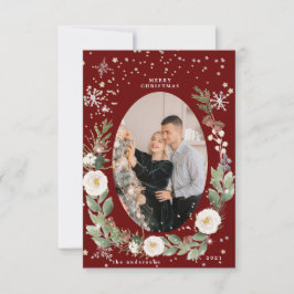 Invitación flor de invierno foto feliz de festividad