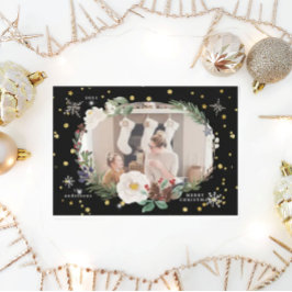 Invitación flor de invierno foto feliz de festividad