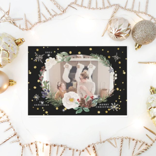 Invitación flor de invierno foto feliz de festividad (Subido por el creador)