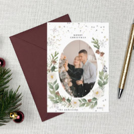 Invitación flor de invierno foto feliz de festividad