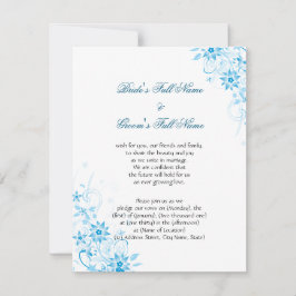 Invitación Flor de la estrella azul