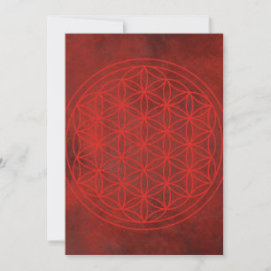 Invitación flor de la vida, chakra, zen, geometría sagrada