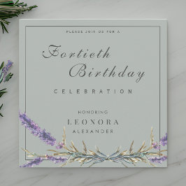 Invitación Flor de lavadora acuarela CUALQUIER cumpleaños hit