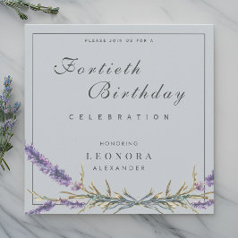 Invitación Flor de lavadora acuarela CUALQUIER cumpleaños hit