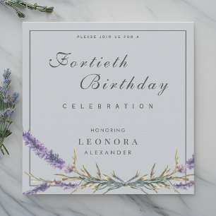 Invitación Flor de lavadora acuarela CUALQUIER cumpleaños hit