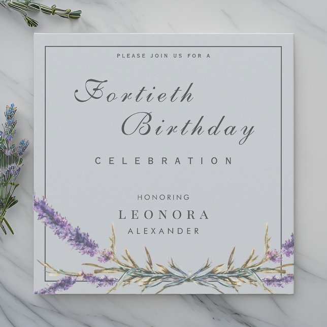 Invitación Flor de lavadora acuarela CUALQUIER cumpleaños hit (Subido por el creador)