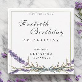 Invitación Flor de lavadora acuarela CUALQUIER cumpleaños hit