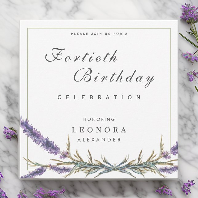 Invitación Flor de lavadora acuarela CUALQUIER cumpleaños hit (Subido por el creador)