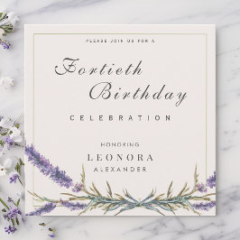 Invitación Flor de lavadora acuarela CUALQUIER cumpleaños hit