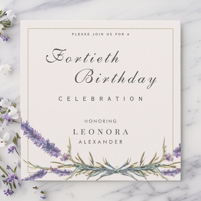 Invitación Flor de lavadora acuarela CUALQUIER cumpleaños hit (Subido por el creador)