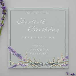 Invitación Flor de lavadora acuarela CUALQUIER cumpleaños hit