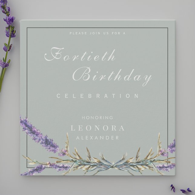 Invitación Flor de lavadora acuarela CUALQUIER cumpleaños hit (Subido por el creador)