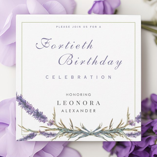 Invitación Flor de lavadora acuarela CUALQUIER cumpleaños hit (Subido por el creador)