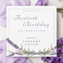 Invitación Flor de lavadora acuarela CUALQUIER cumpleaños hit