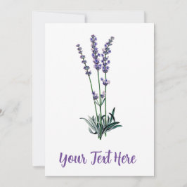 Invitación Flor de lavanda veneciana personalizada