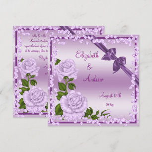 Invitación Flor de Lila, Arcos y Diamantes Boda