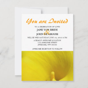 Invitación Flor de Lirio de Cala Amarillo