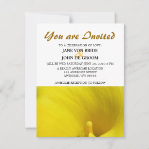 Invitación Flor de Lirio de Cala Amarillo