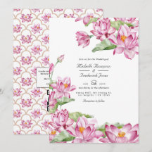 Flor de Loto Boda India Código QR RSVP