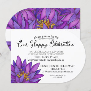 Invitación Flor de Loto Pintada a Mano