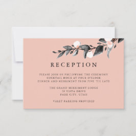 Invitación Flor de luna | RECEPCIÓN DE BODA DE COLOR rosado