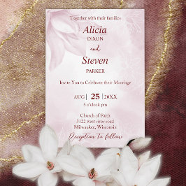 Invitación Flor de magnolia etérea, Boda