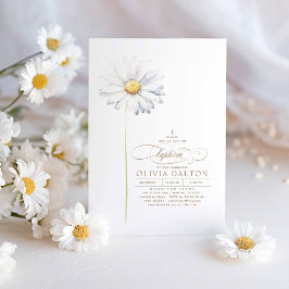 Invitación Flor de margarita blanca Boho Flores silvestres Ba