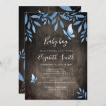 Flor de mariposa azul de color azul rustico, ducha