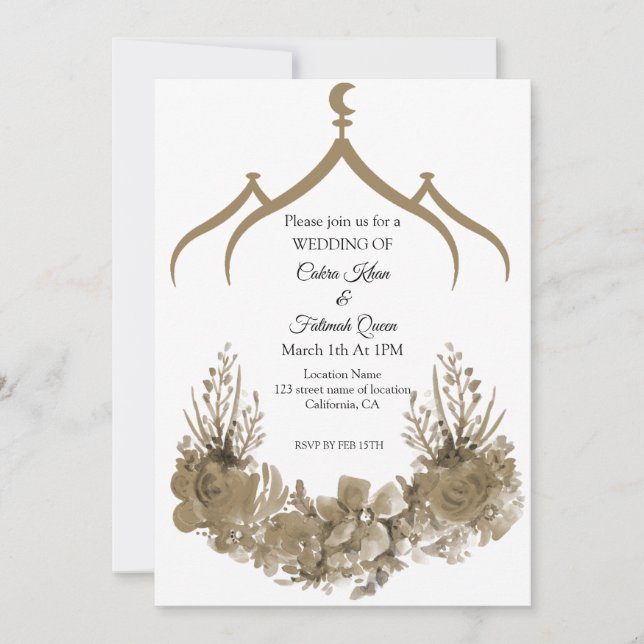 Invitación Flor de mezquita (Anverso)