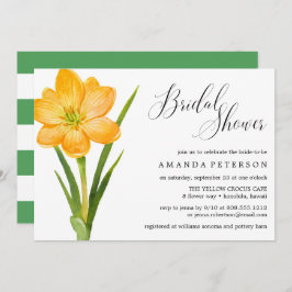 Invitación Flor de moda amarillo CROCUS boda ducha de novia