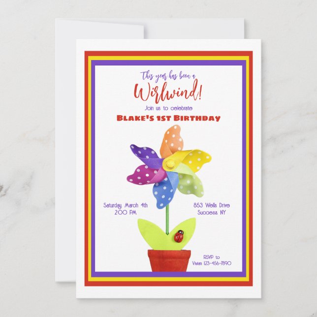 Invitación Flor de Molinete (Anverso)