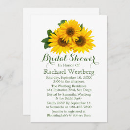 Invitación Flor de novia amarilla y verde