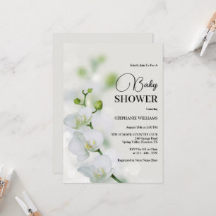 Invitación Flor de orquídea Baby Shower