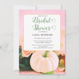 Invitación Flor de otoño blanca Bridal Shower