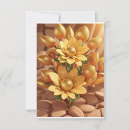 Invitación Flor de Perla Dorada